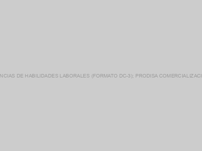 Protegido: CONSTANCIAS DE HABILIDADES LABORALES (FORMATO DC-3); PRODISA COMERCIALIZACION S DE RL DE CV